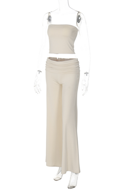 Conjunto de dos piezas sexy sin tirantes y sin mangas (3 colores)