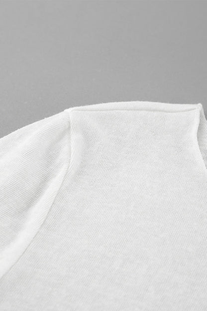 Tops casuales de cuello redondo con parches de color sólido (3 colores)