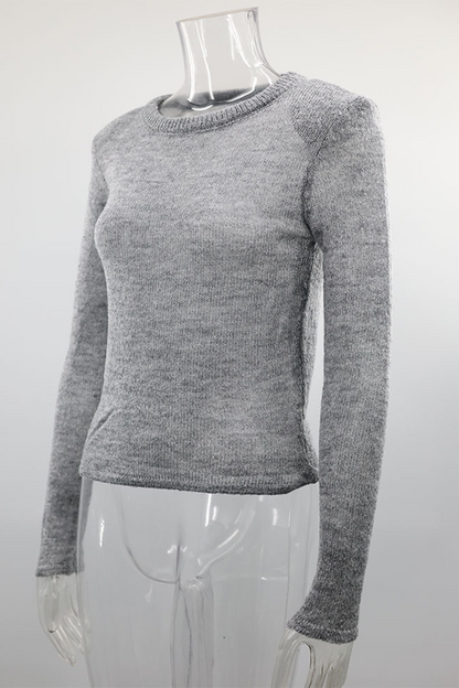 Tops casuales de color sólido transparente con cuello redondo (3 colores)