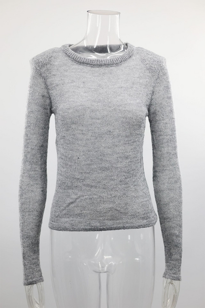 Tops casuales de color sólido transparente con cuello redondo (3 colores)