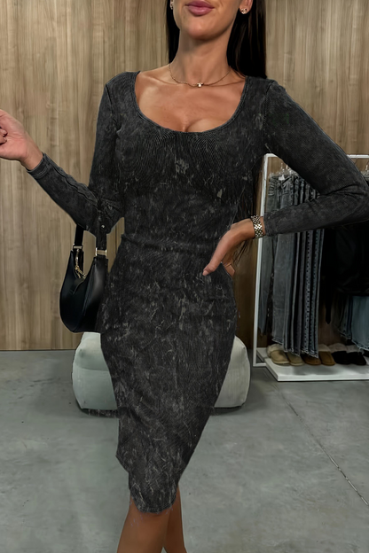 Vestidos casuales con falda cruzada y cuello en V desgastado (4 colores)