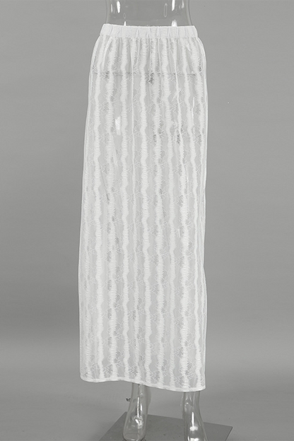 Sexy Hollow Out See-Through Loose High Waist Type A Bottoms