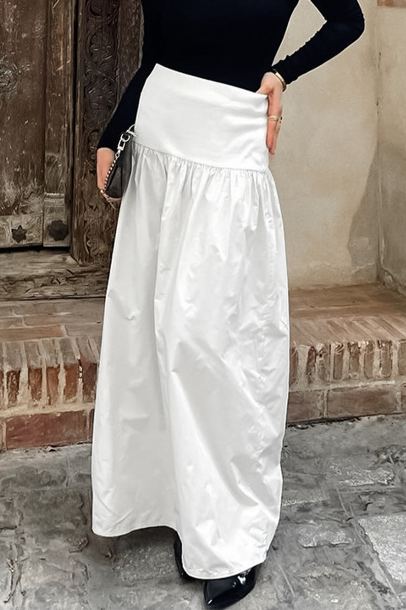 Casual Street Patchwork Zipper Loose High Waist Type A Bottoms