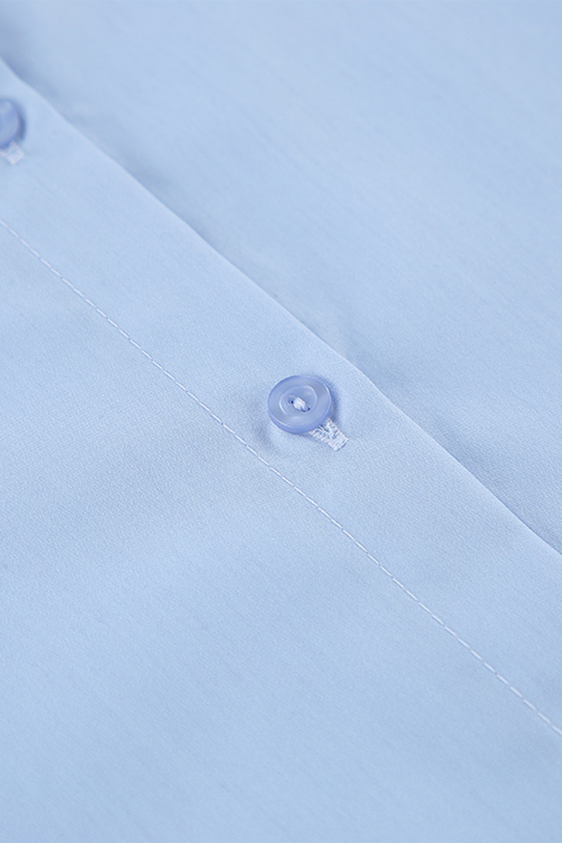 Blusas casuales con botones y cuello vuelto de patchwork