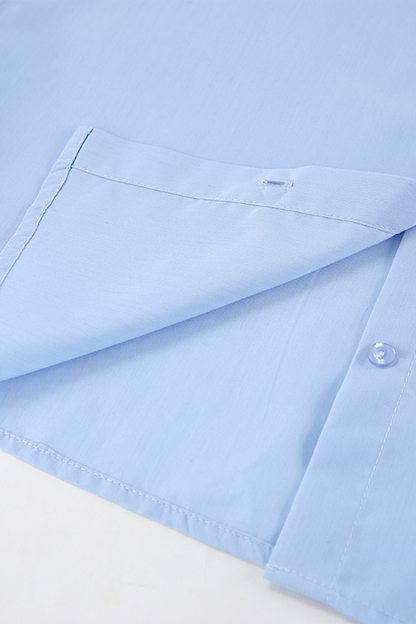 Blusas casuales con botones y cuello vuelto de patchwork