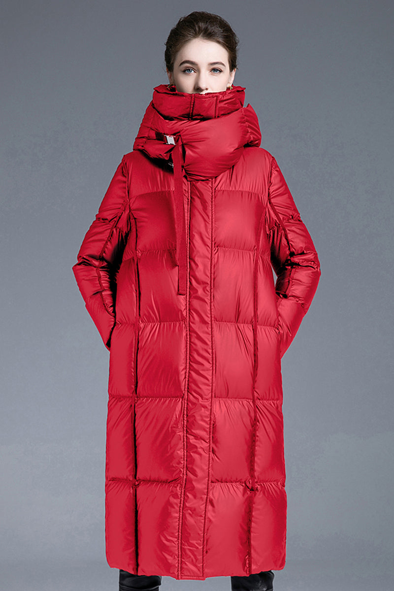 Casual Pocket Zipper Turndown Collar Outerwear(Down content 86%~90%)