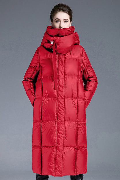 Casual Pocket Zipper Turndown Collar Outerwear(Down content 86%~90%)