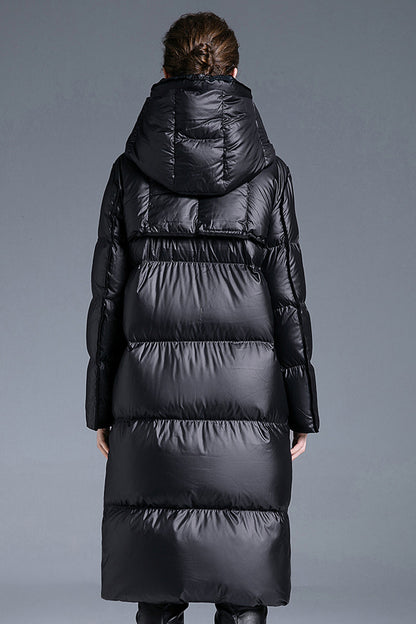 Casual Pocket Zipper Turndown Collar Outerwear(Down content 86%~90%)