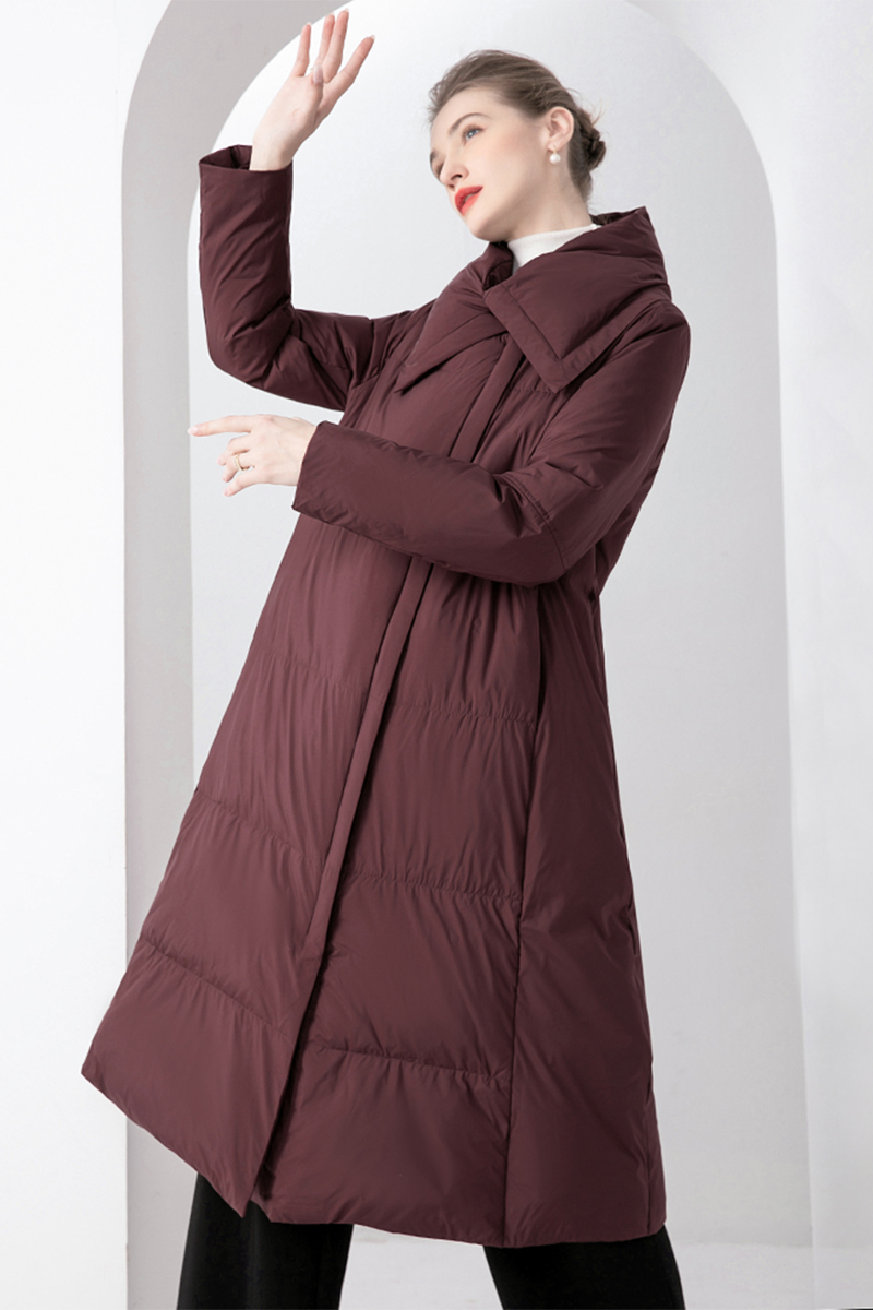 Casual Pocket White duck down Turndown Collar Outerwear(Down content 86%~90%)