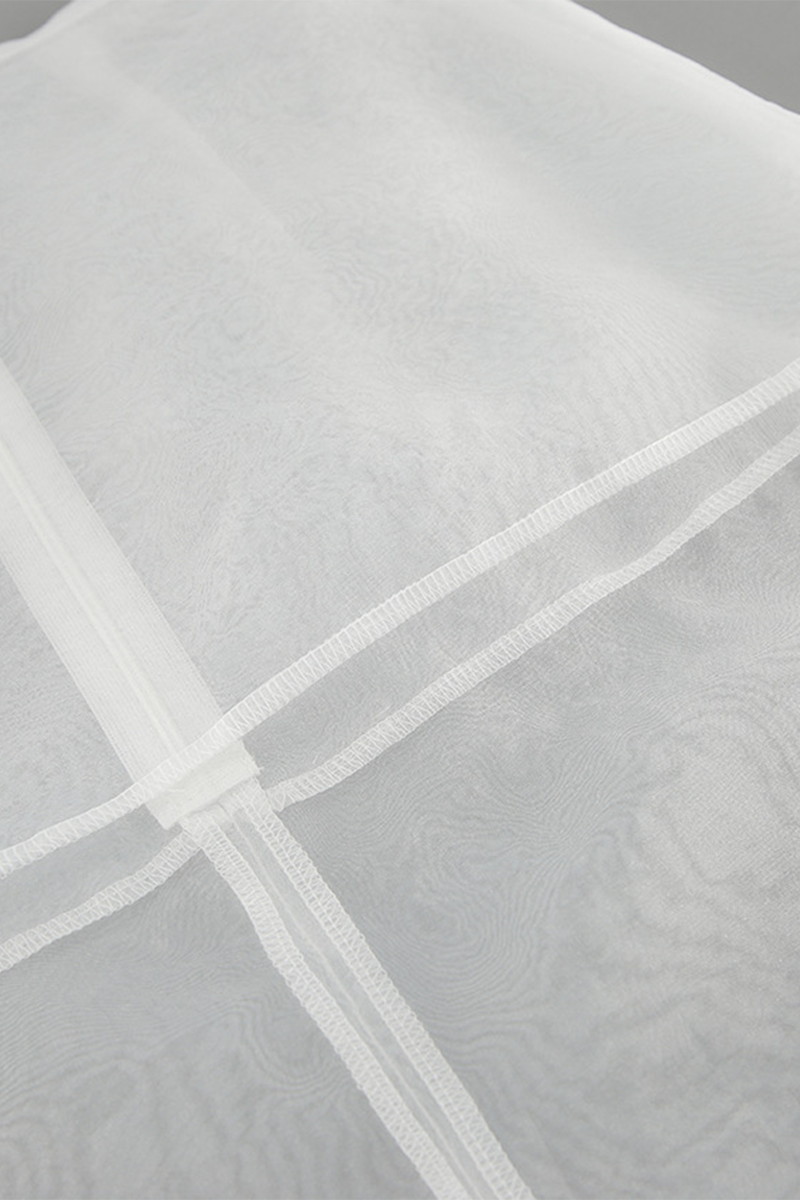 Braguita sexy tipo A de cintura alta con cremallera transparente