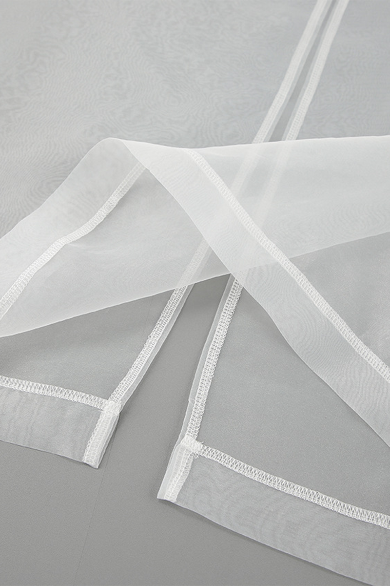 Braguita sexy tipo A de cintura alta con cremallera transparente