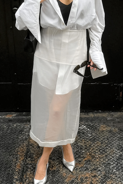 Sexy See-Through Zipper High Waist Type A Bottoms