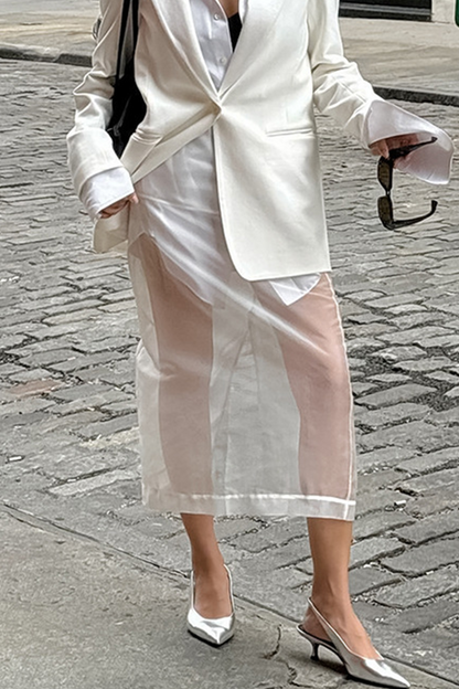 Sexy See-Through Zipper High Waist Type A Bottoms