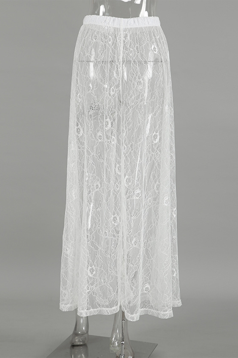 Sexy Lace Hollow Out Loose High Waist Type A Bottoms