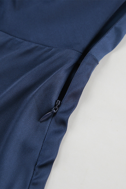 Vestidos camiseros sexys con cuello alto y fruncido irregular