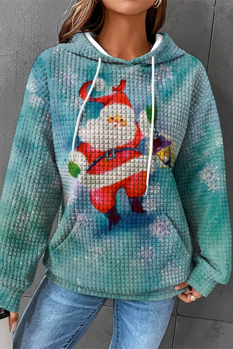 Sudadera básica con capucha y estampado casual