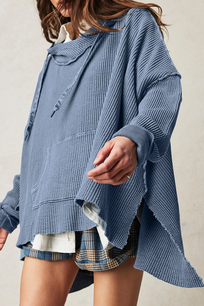 Sudadera informal con capucha y bolsillos con cordón (5 colores)