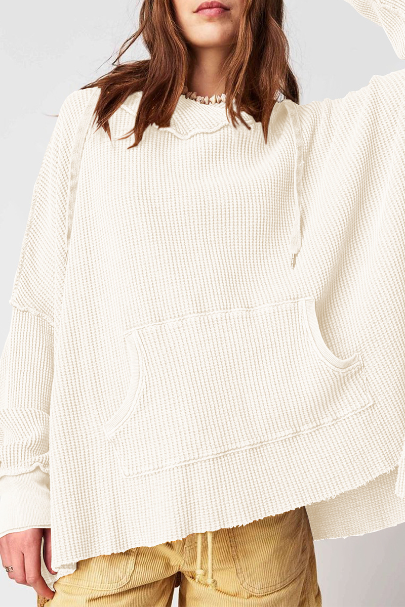 Sudadera informal con capucha y bolsillos con cordón (5 colores)