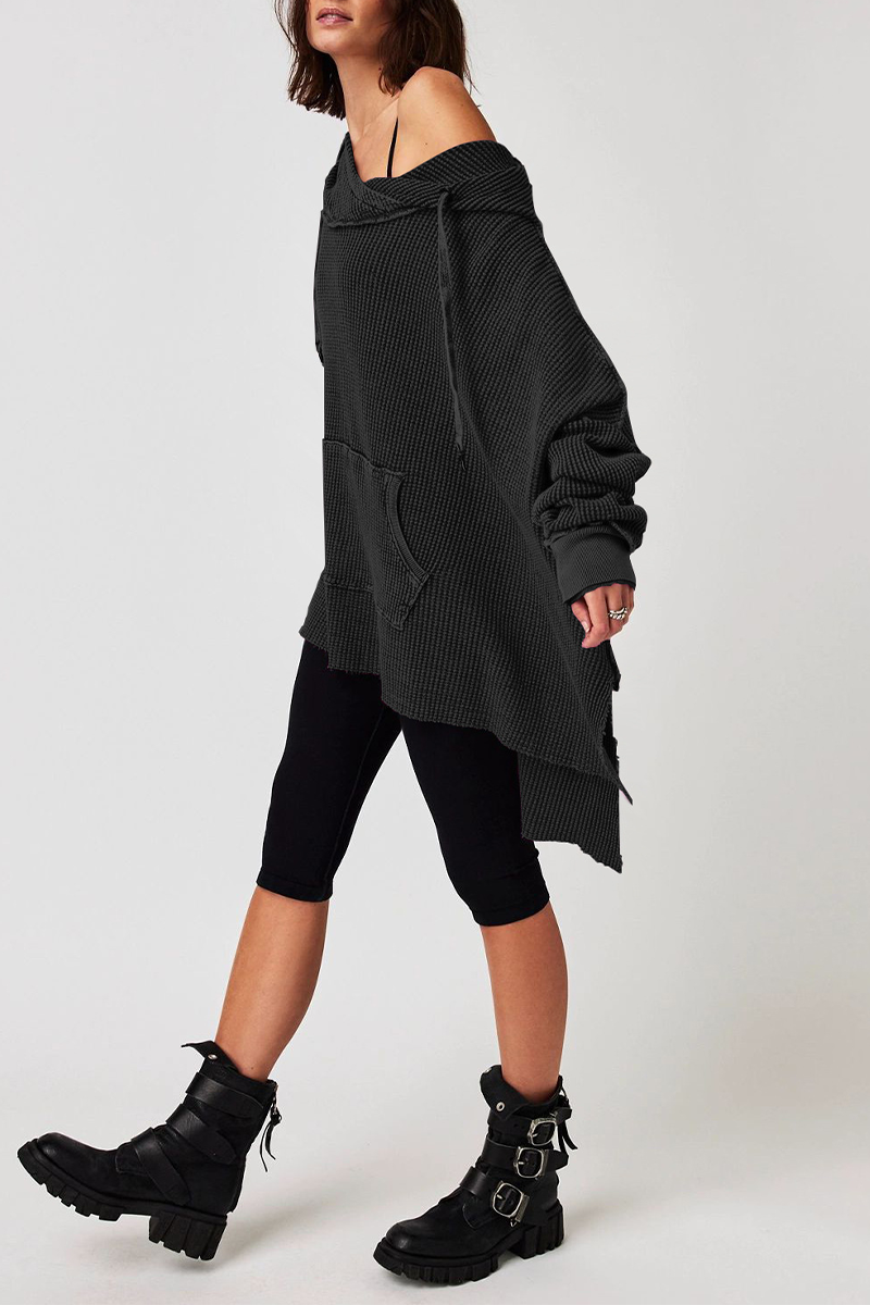 Sudadera informal con capucha y bolsillos con cordón (5 colores)