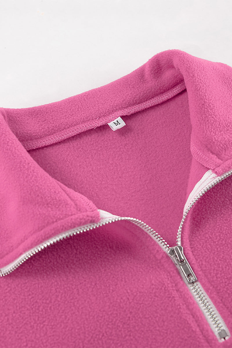 Sudadera informal con cuello vuelto, suave y en contraste