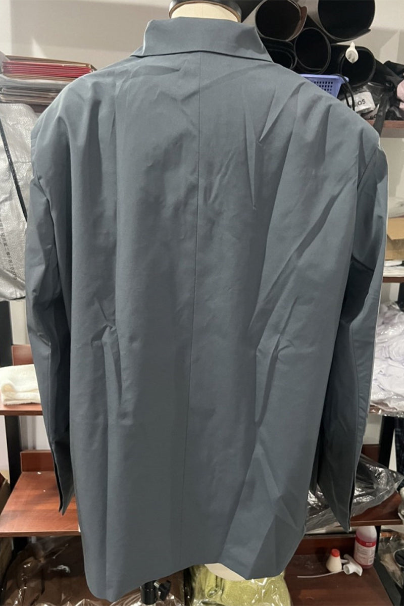 Prenda exterior informal con bolsillos, cordones y cuello vuelto (3 colores)