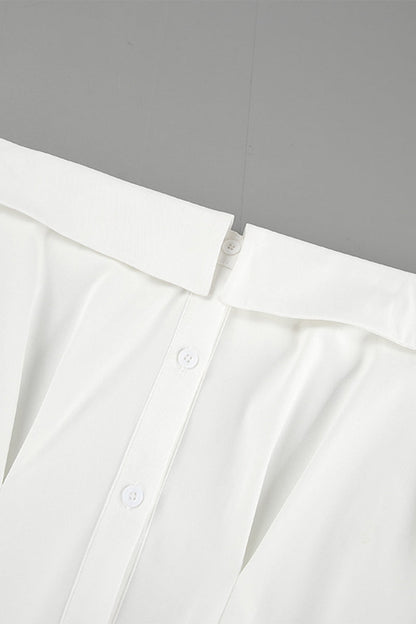 Sexy Buttons Off Shoulder Blouses