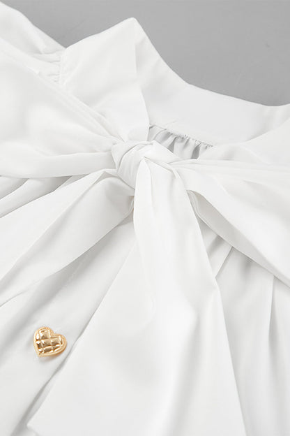 Elegant Lace Up Buckle Ribbon Collar A Line Dresses(3 Colors)