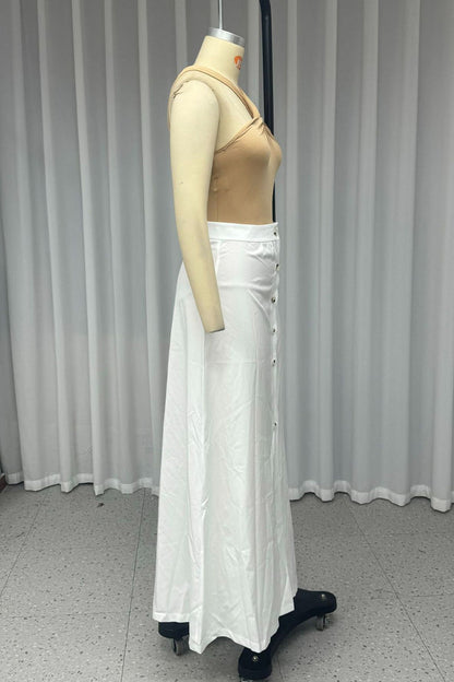 Casual Buckle Halter Sleeveless Two Pieces
