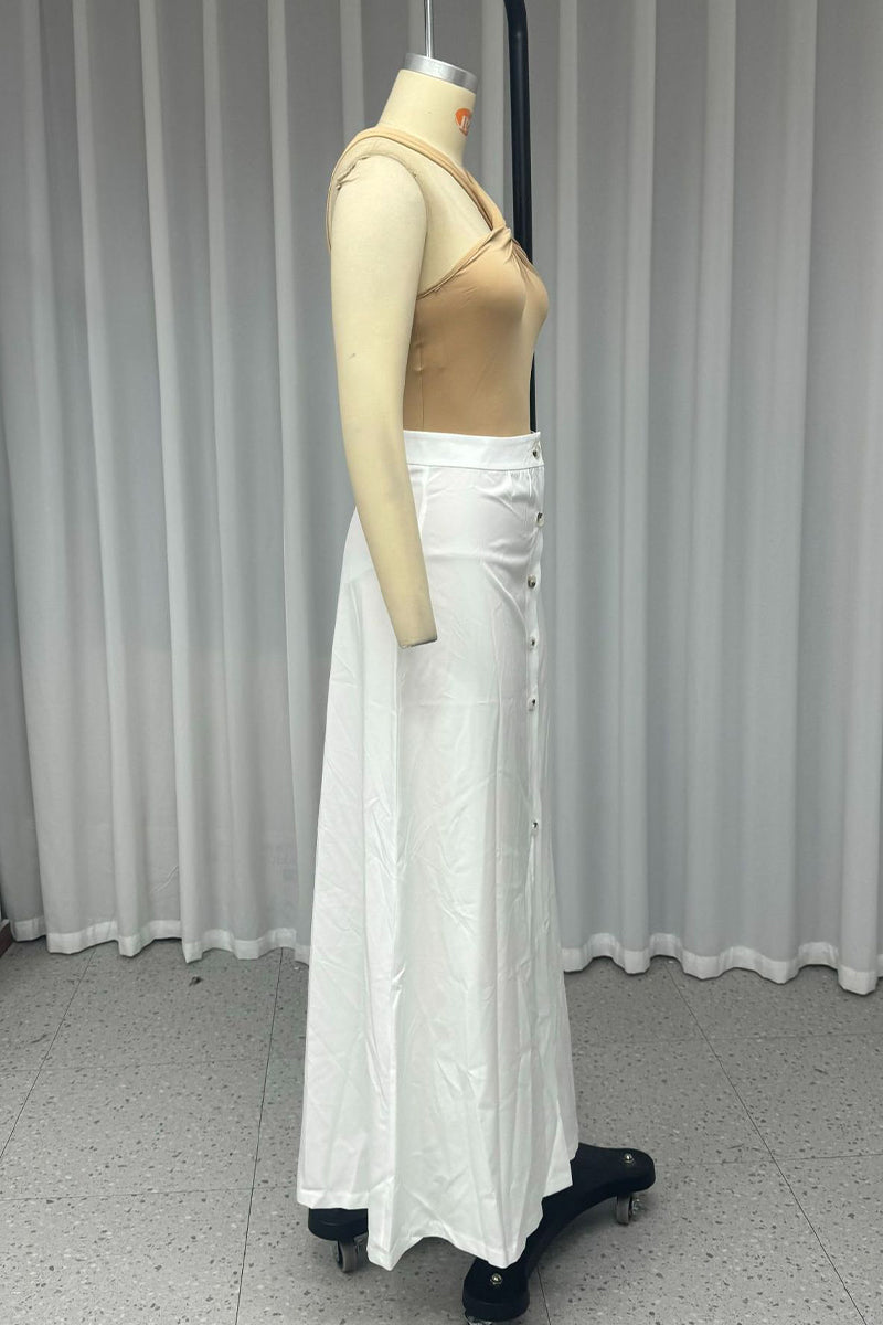 Casual Buckle Halter Sleeveless Two Pieces