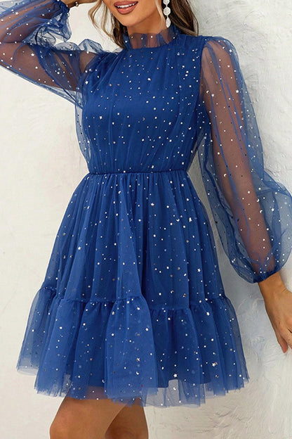 Prom Elegant Sequins Mesh O Neck Evening Dresses(3 Colors)