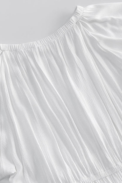 Sexy Lace Up Ruched Off Shoulder Long Sleeve Dresses