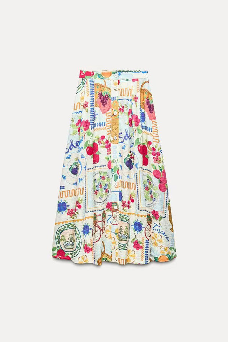 Elegant Floral Print Pocket Ruched Contrast Square Neck Sleeveless Two Pieces