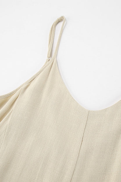 Casual Draw String V Neck Loose Jumpsuits