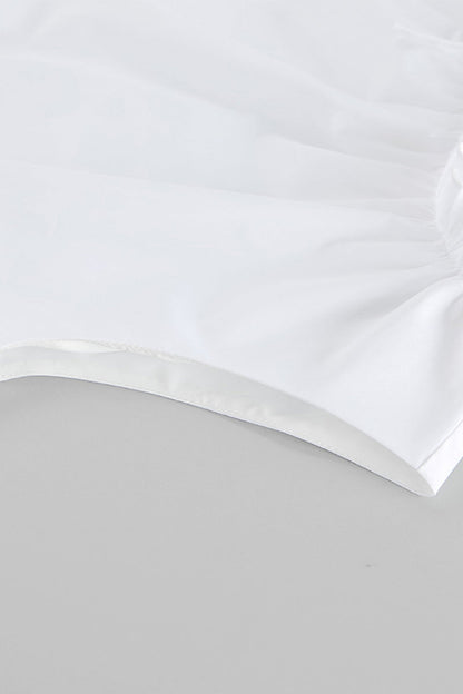 Casual Patchwork Ruffle O Neck Sleeveless Dresses