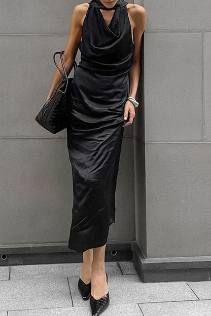 Sexy Lace Up Halter One Step Skirt Dresses