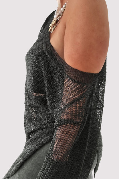 Sexy Solid Color Hollow Out Off Shoulder Tops