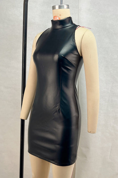 Sexy Zipper Turtleneck Wrapped Skirt Dresses(4 Colors)