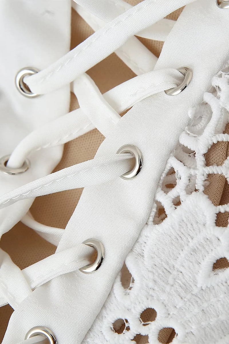 Sexy Lace Strap Design V Neck Long Dresses