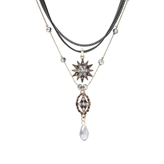 Cuban pendant layered beaded necklace  | Festival Outfits Women
