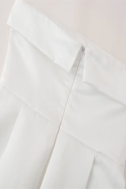 Sexy Ruched Zipper Strapless Strapless Dresses