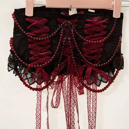 Beaded lace hem corset top  | Festival Outfits Women