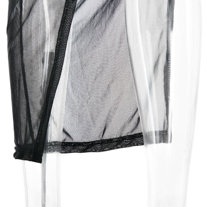 Drawstring mesh one shoulder 3 piece tube short pant set  | Festival Outfits Women