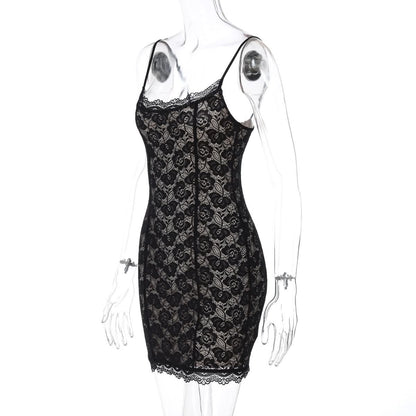 U neck lace cami mini dress  | Festival Outfits Women
