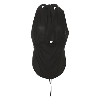 Ruched square neck backless self tie cami top  | Festival Outfits Women