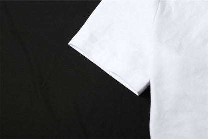 Short sleeve one shoulder letter pattern top  | Festival Outfits Women