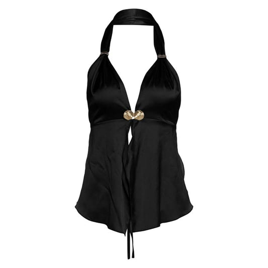 Halter shell applique backless top  | Festival Outfits Women