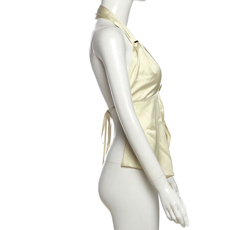 Halter shell applique backless top  | Festival Outfits Women