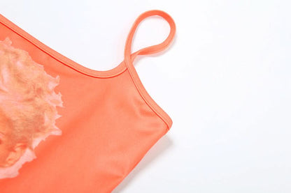 U neck abstract cami top  | Festival Outfits Women