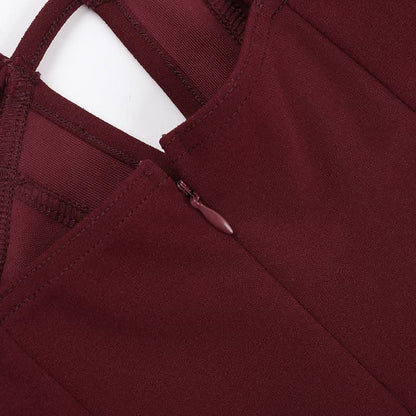 Ruched v neck zip-up cami mini dress  | Festival Outfits Women