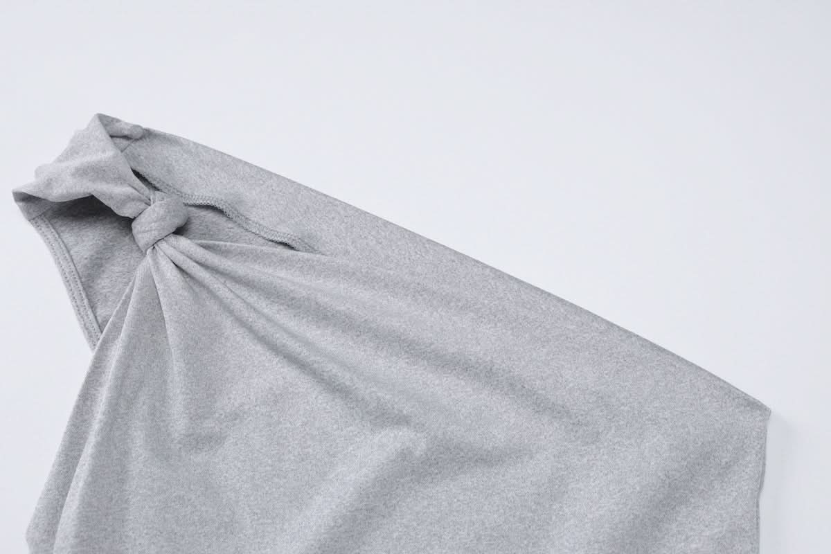 Irregular one shoulder ruched maxi skirt set  | Festival Outfits Women